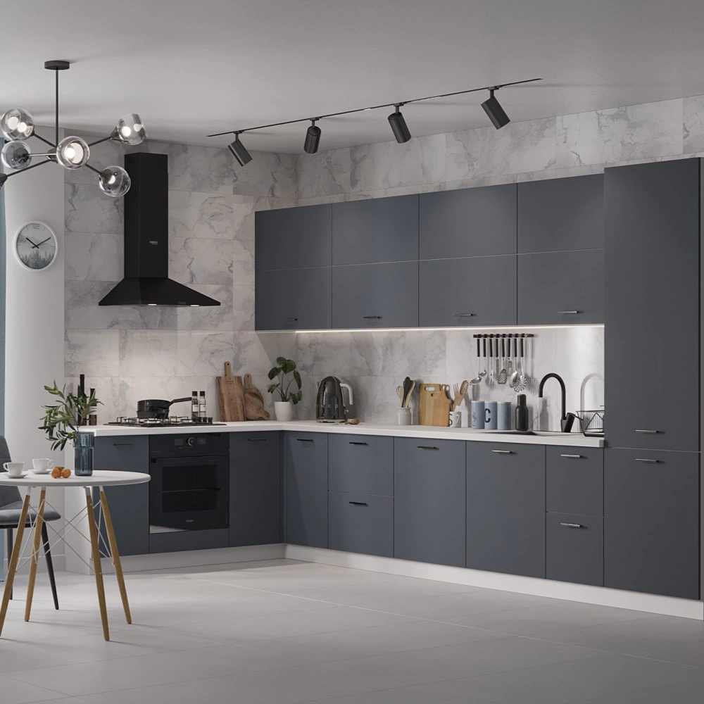 Фасад 916х496 мм Плано эмаль матовый серый