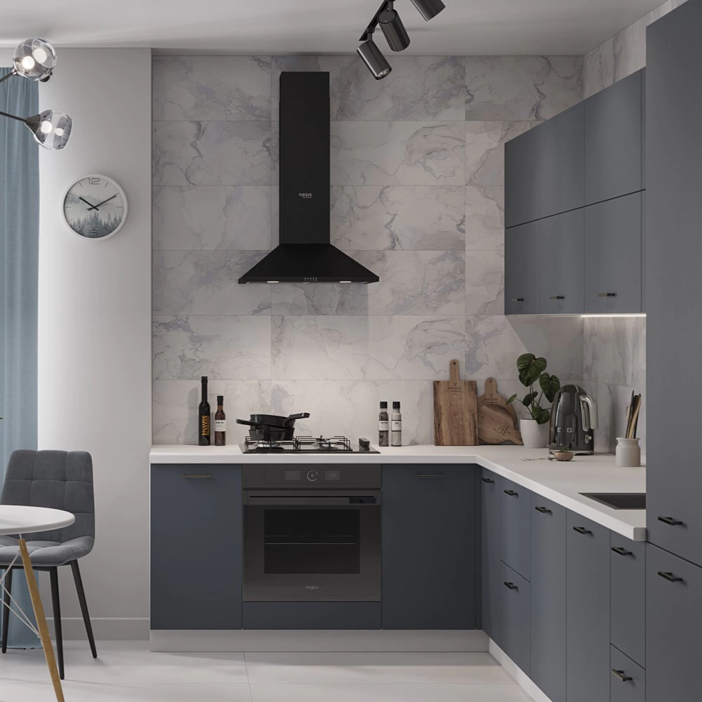 Фасад 916х496 мм Плано эмаль матовый серый