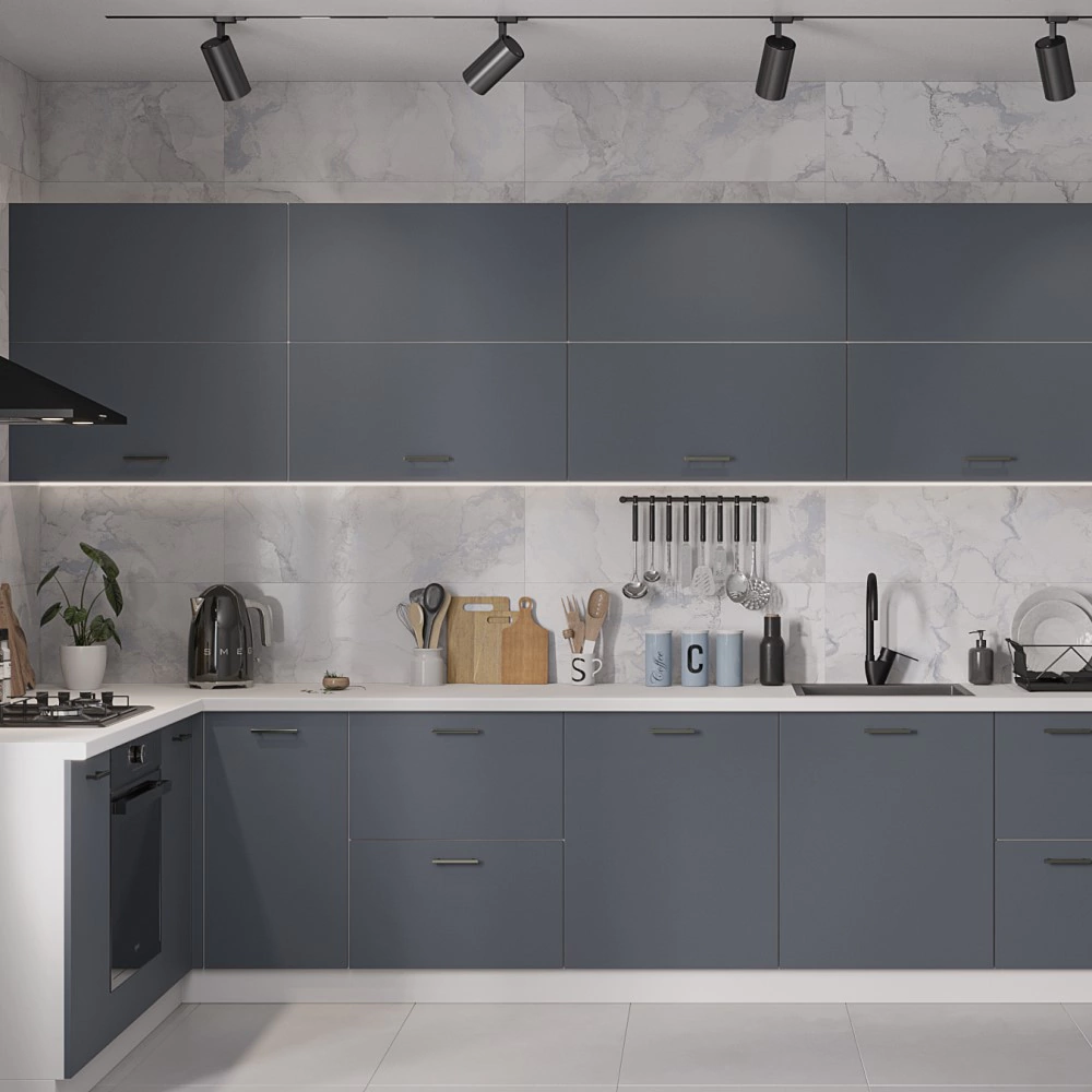 Фасад 916х496 мм Плано эмаль матовый серый