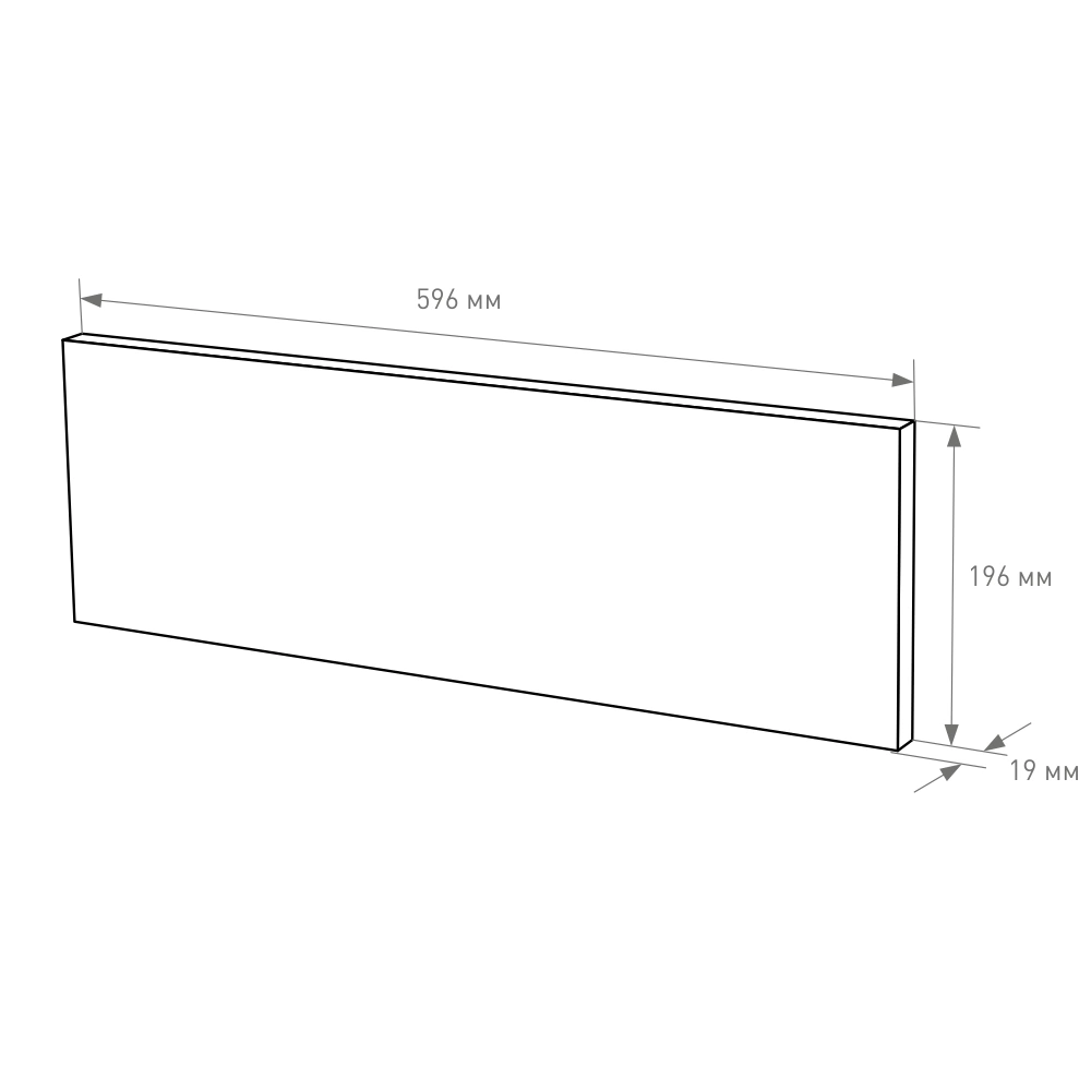 Фасад 196х596 мм Квадро фон Фраппучино