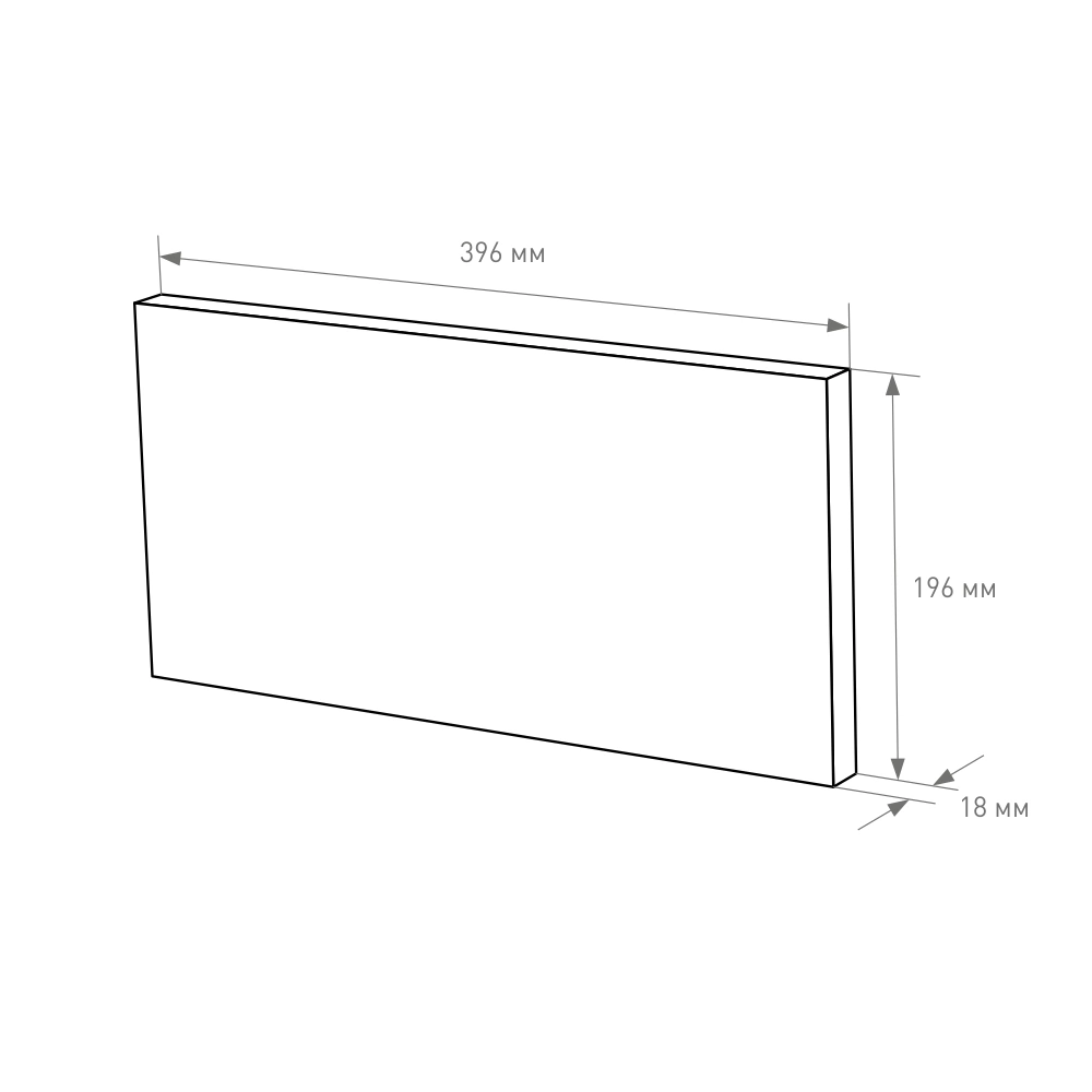 Фасад 196х396 мм Светлое дерево