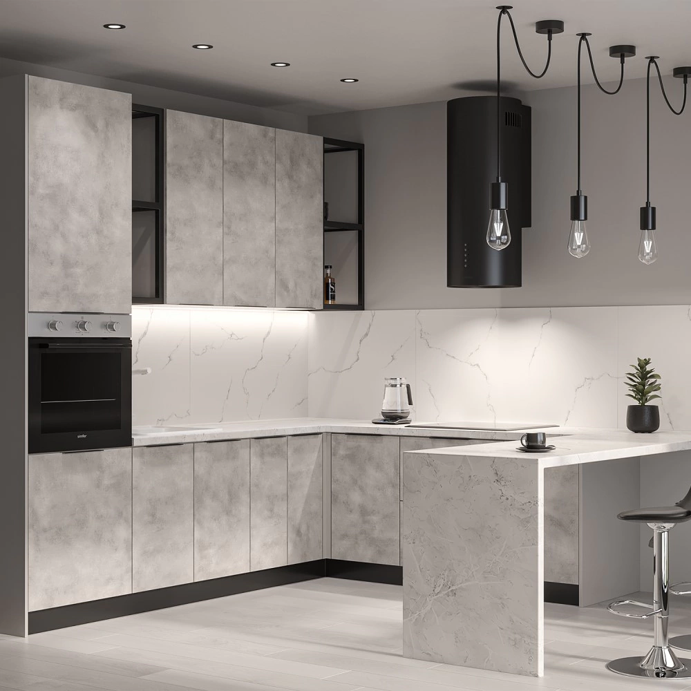 Фасад 196х596 мм Моно светлый бетон