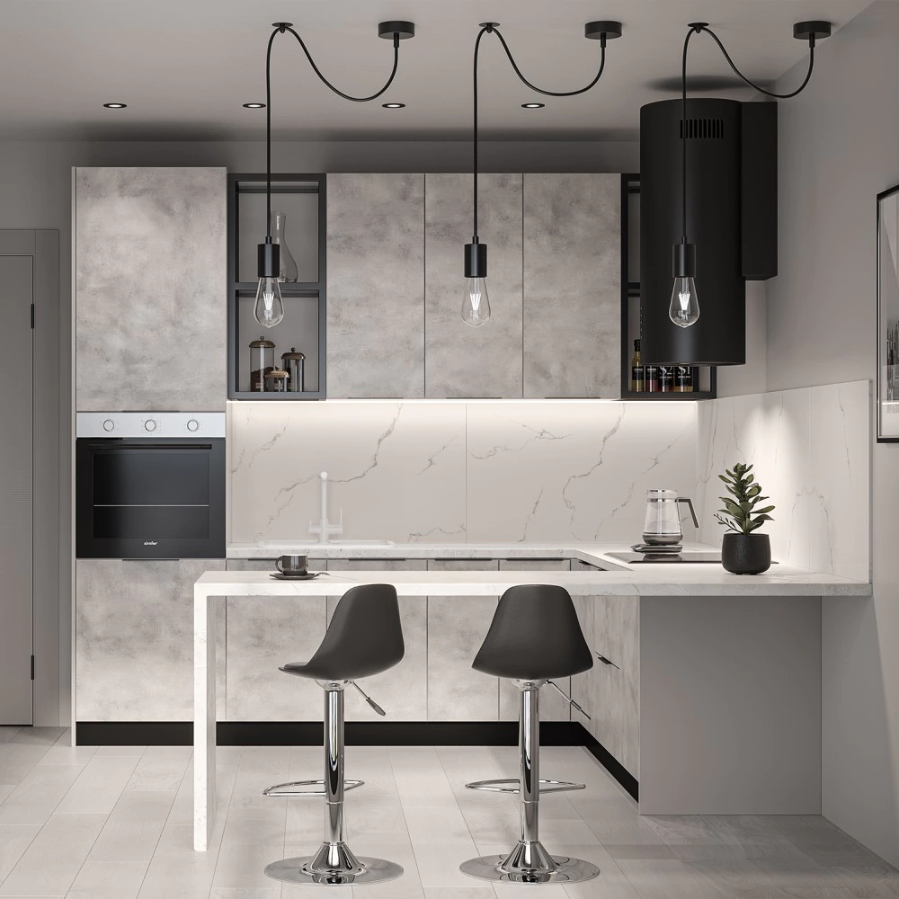 Фасад 196х596 мм Моно светлый бетон