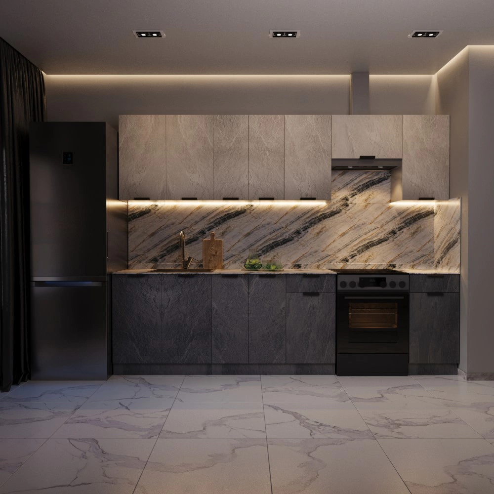 Шкаф напольный KITRO Камень темный 80 см