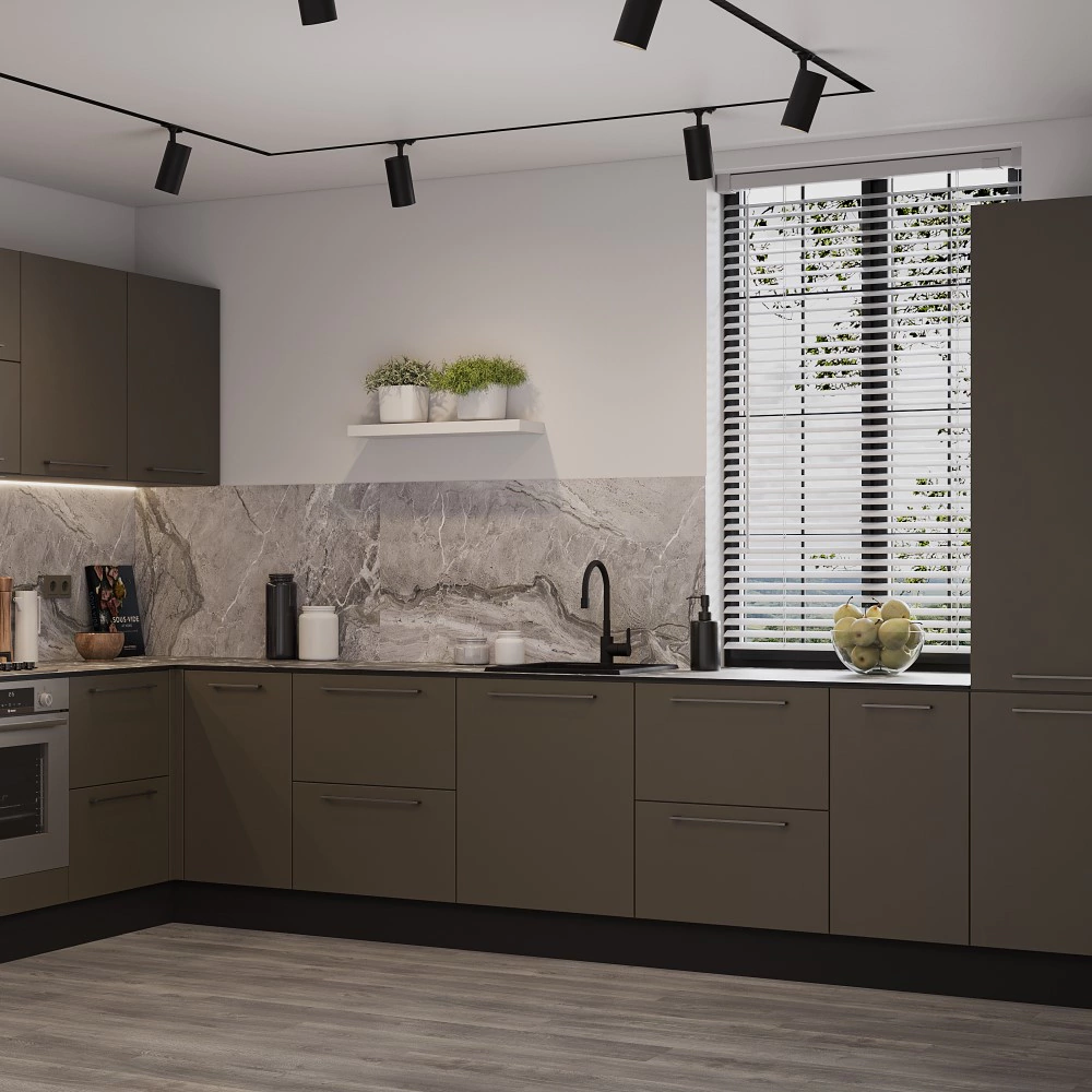 Комплект планок для верхнего углового шкафа 720 мм Моно спектрум матовый темный