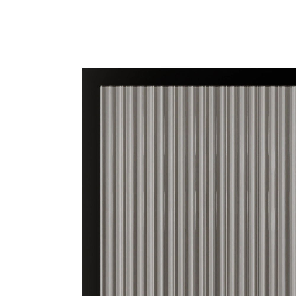 Фасад алюминиевый со стеклом 1317х597 мм Онда Блек