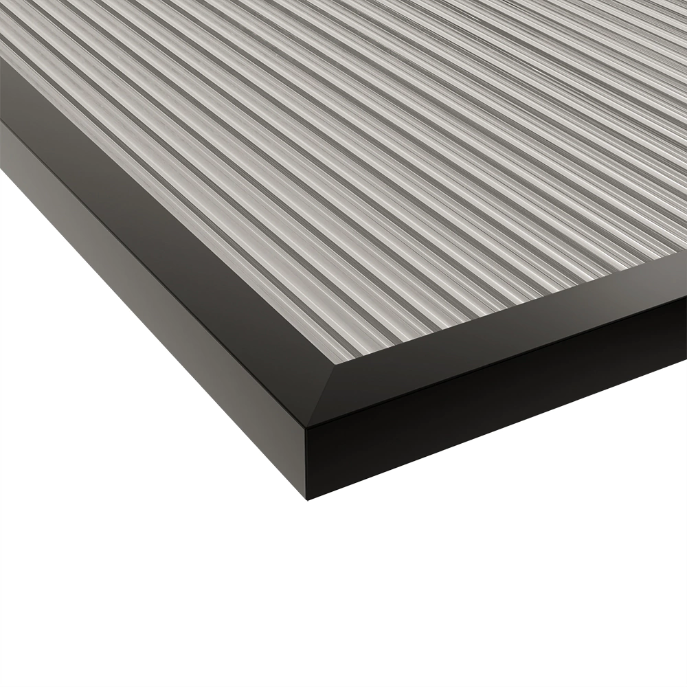 Фасад алюминиевый со стеклом 1317х597 мм Онда Блек