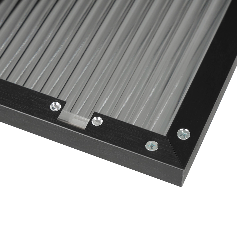 Фасад алюминиевый со стеклом 1317х597 мм Онда Блек