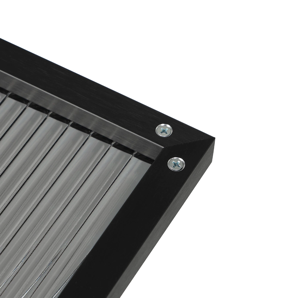 Фасад алюминиевый со стеклом 1317х597 мм Онда Блек