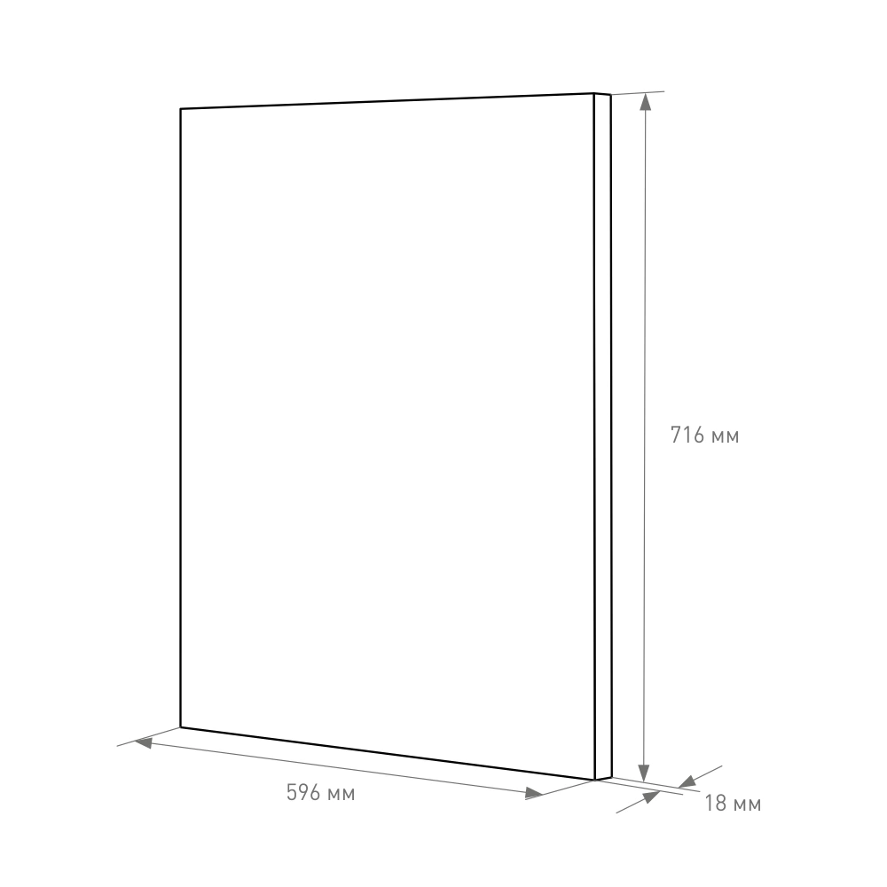 Фасад 716х596 мм Моно Табак