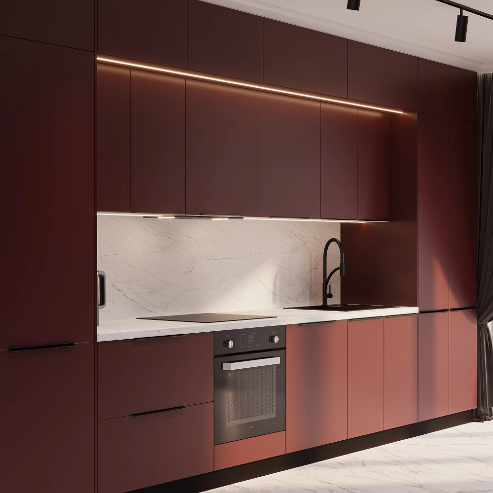 Фасад 356х596 мм Моно Бордо