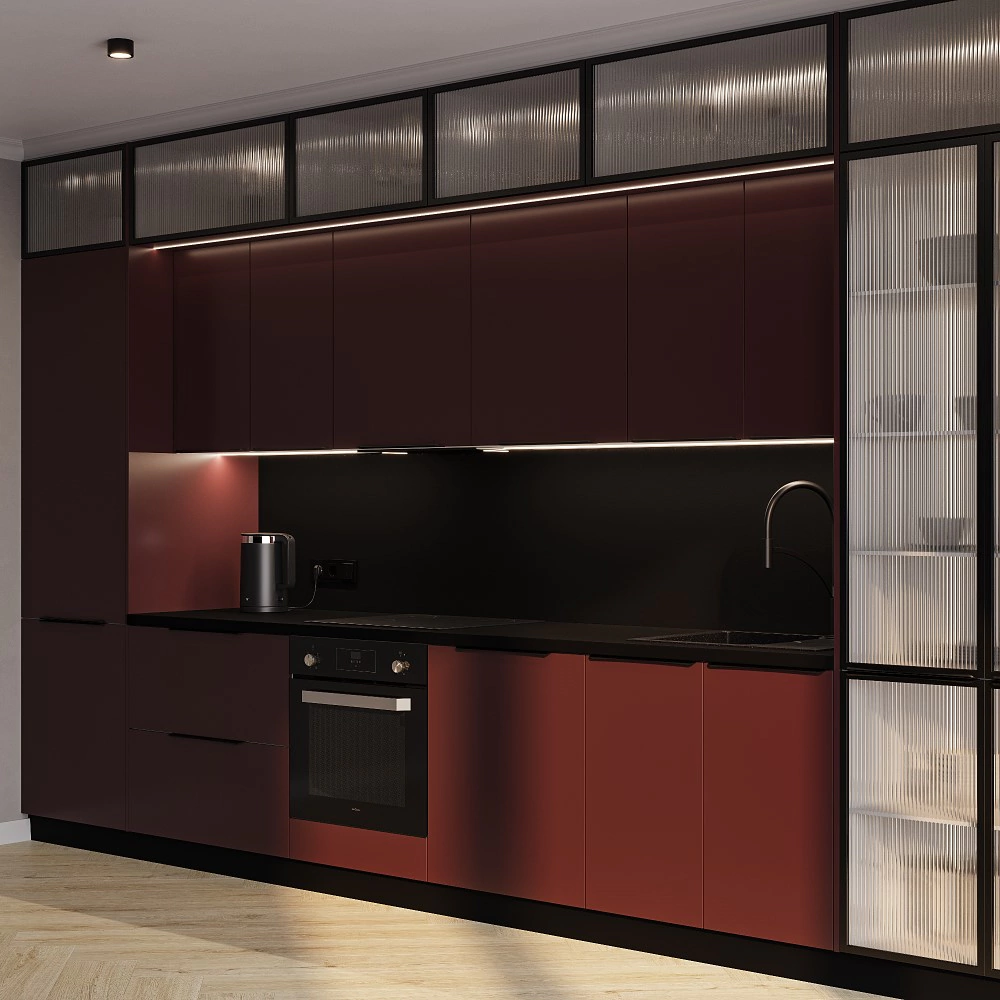 Фасад 716х296 мм Моно Бордо