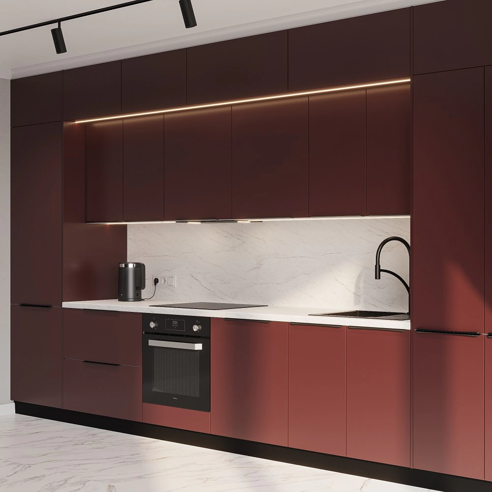 Фасад для выдвижного ящика 176х596 мм Моно Бордо