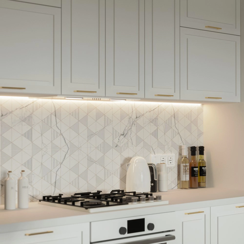 Фасад 916х296 мм Неоклассика Белая