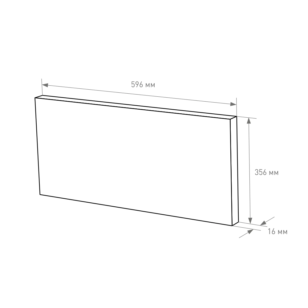 Фасад 356х596 мм Классика Серо-Голубая