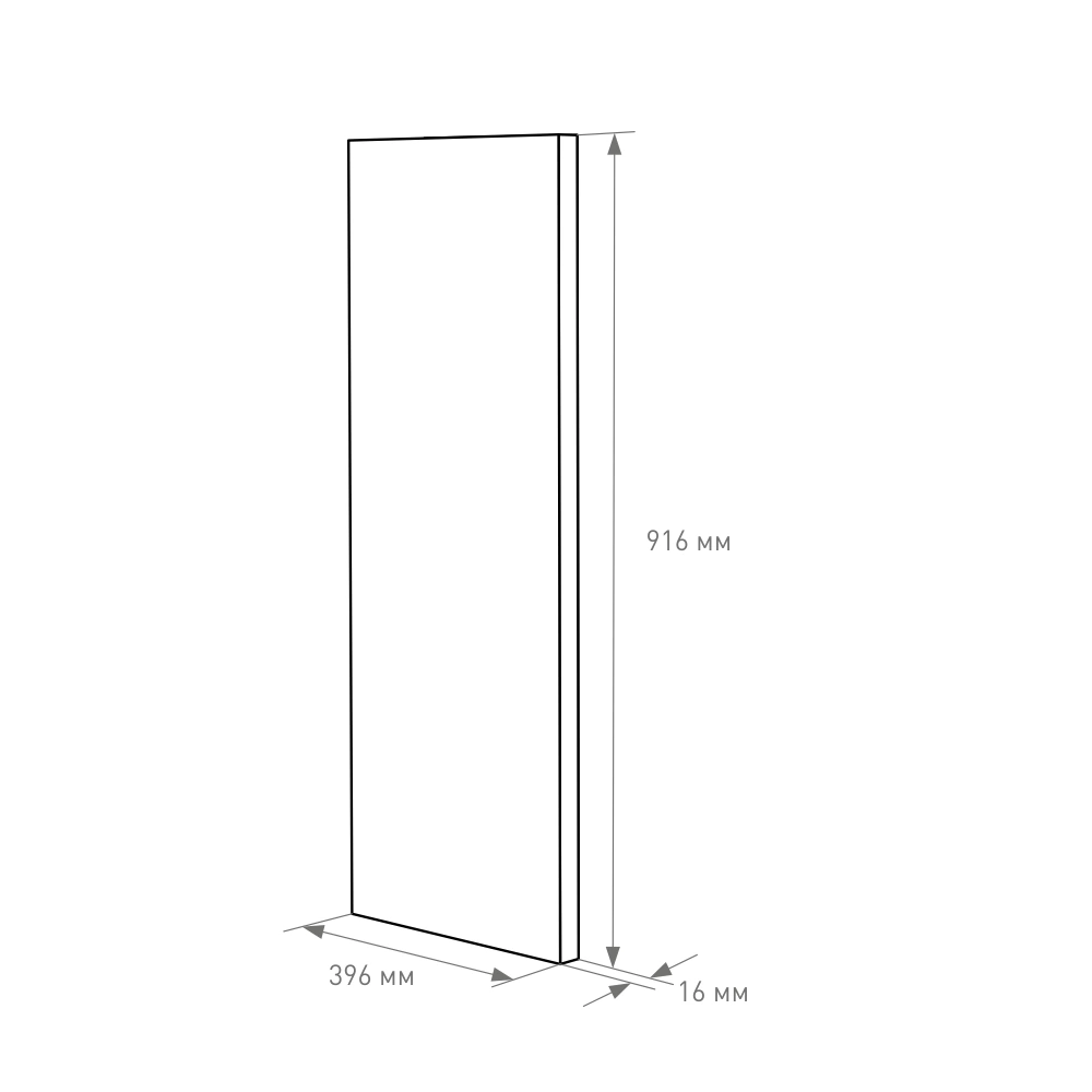 Фасад 916х396 мм Классика Серо-Голубая