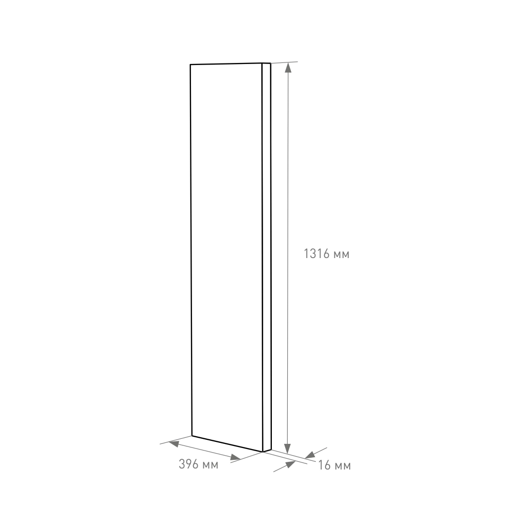 Фасад 1316х396 мм Классика Серо-Голубая