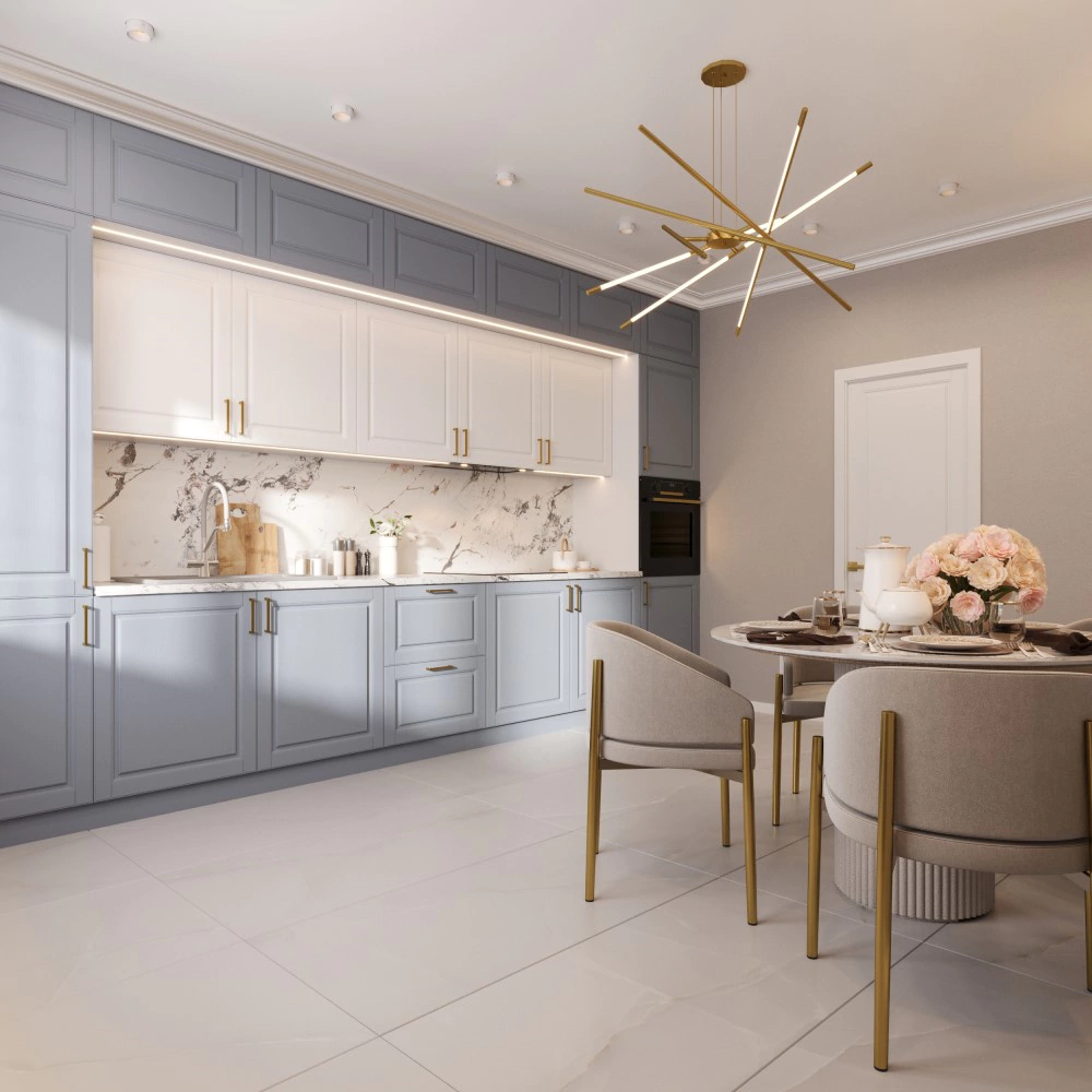 Комплект планок для верхнего углового шкафа 920 Классика Серо-Голубая