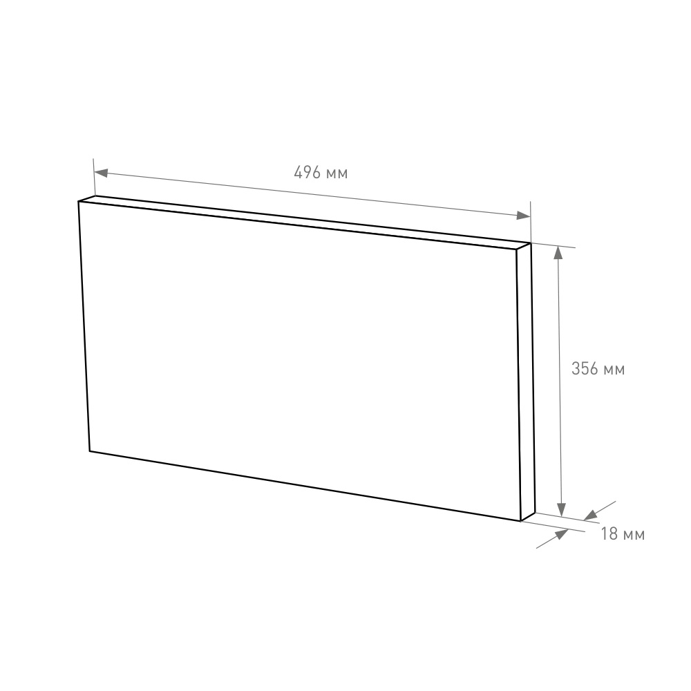 Фасад 356х496 мм Моно матовый крем