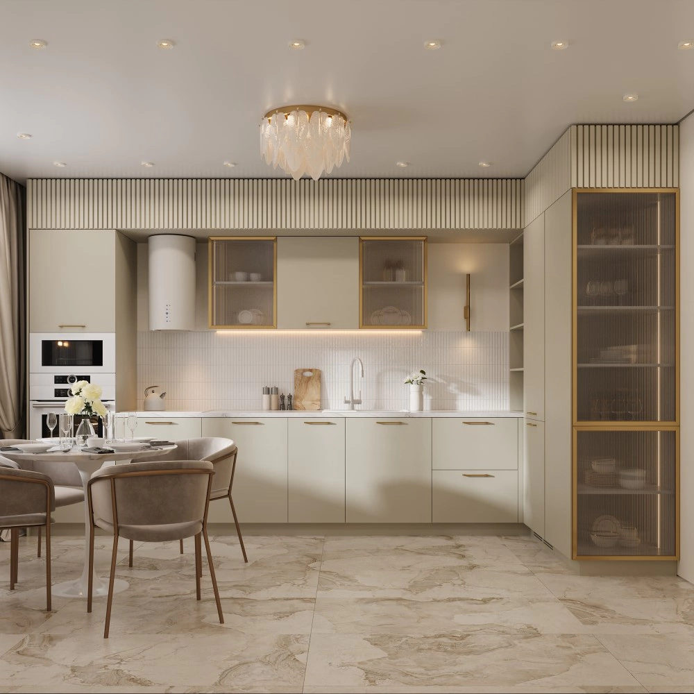 Фасад 716х396 мм Моно матовый крем