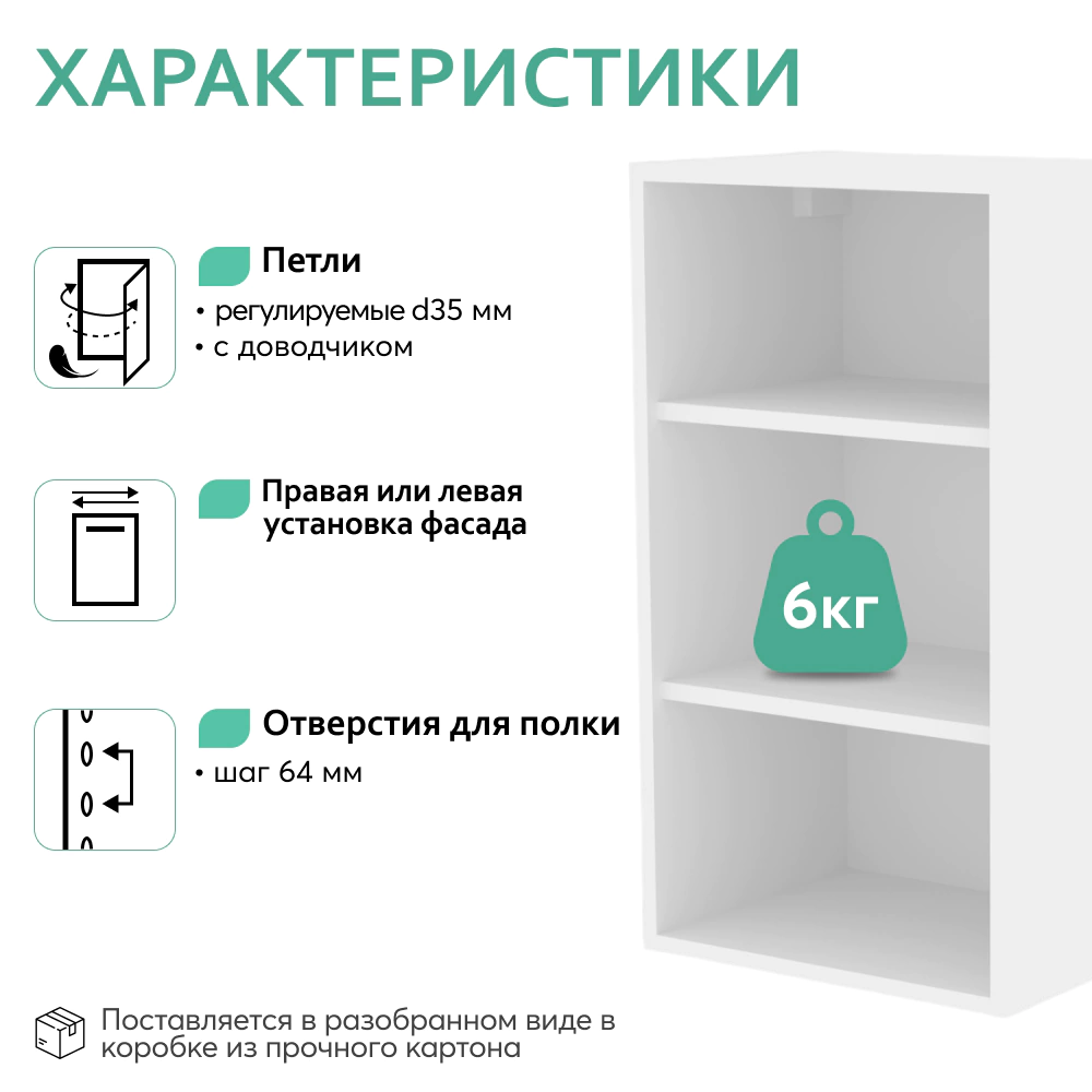Шкаф навесной KITRO Нева 40 см