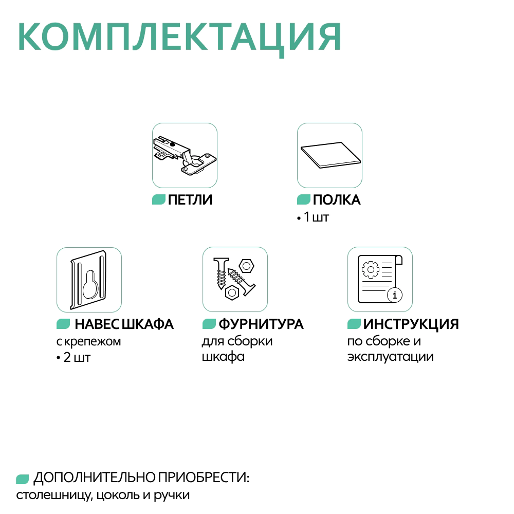 Шкаф навесной угловой KITRO Нева 61 см