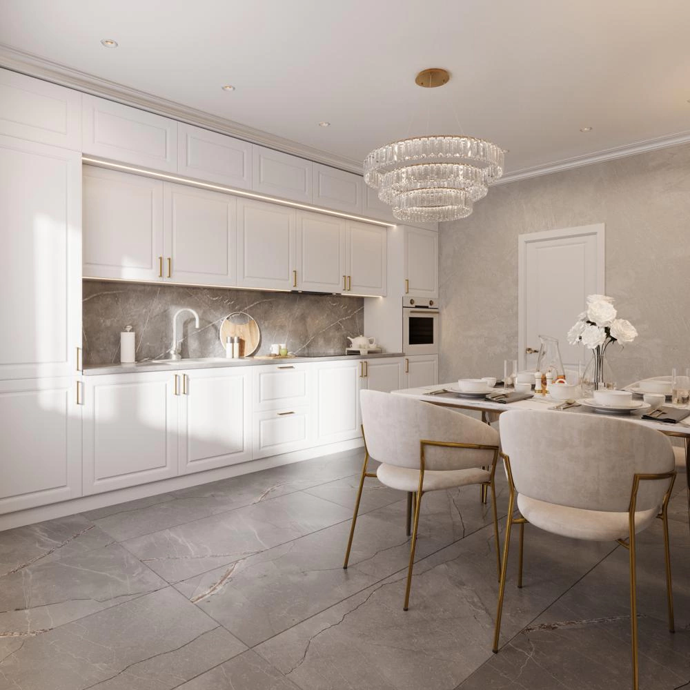 Фасад-рамка 916х396 мм Классика белая