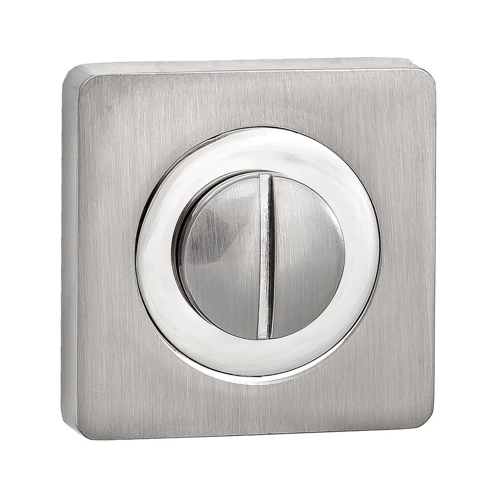 Дверные накладки с заверткой RENZ квадратные матовый никель