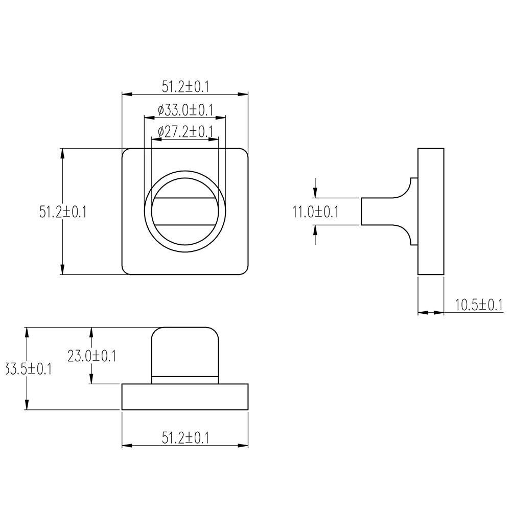 Дверные накладки с заверткой RENZ квадратные матовый никель