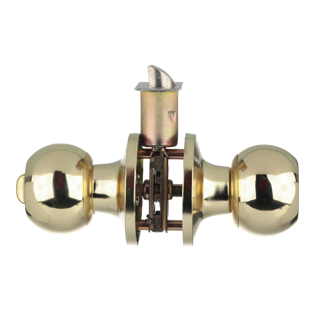 Комплект поворотных ручек с защелкой под ключ и заверткой Титан 706 золото