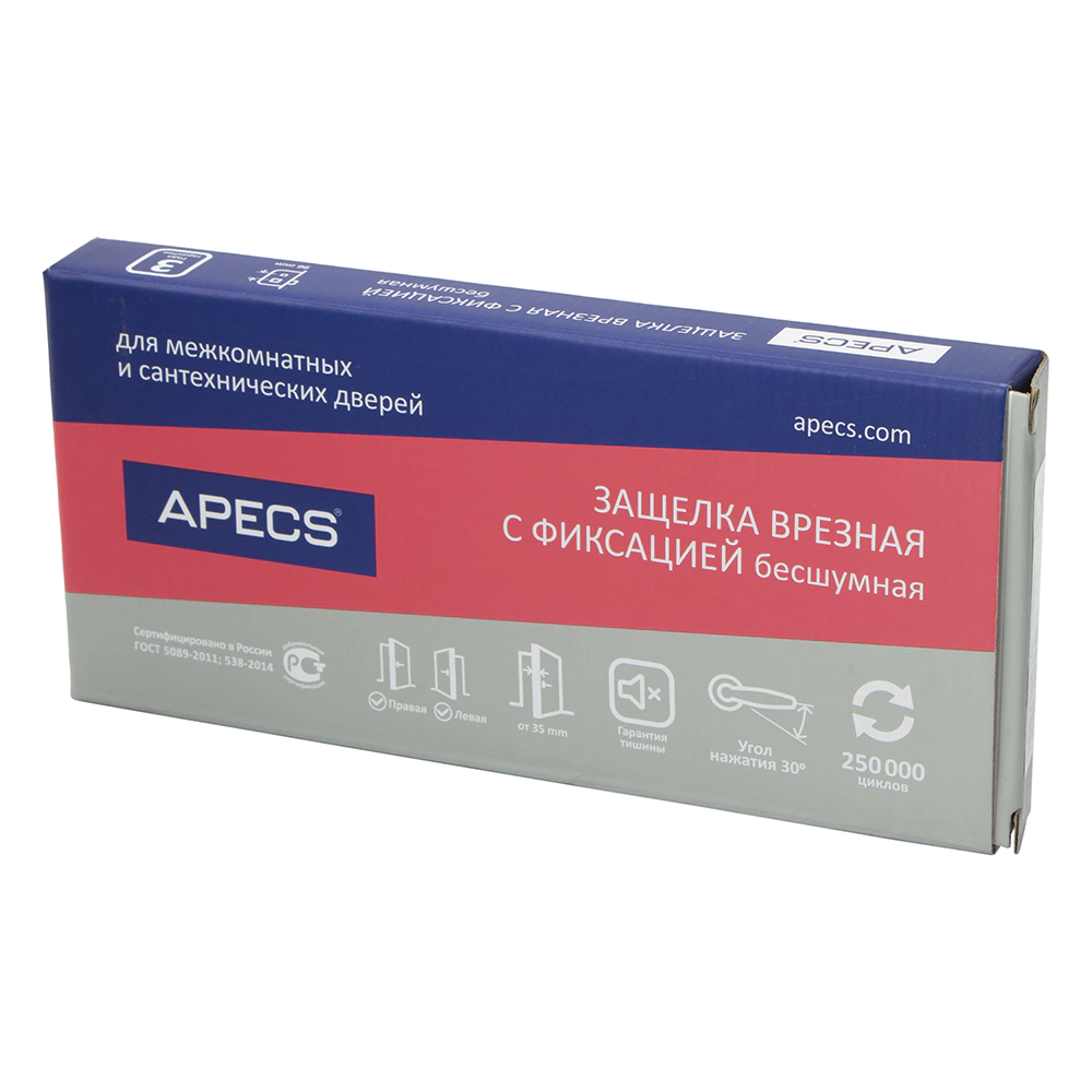 Защелка врезная под завертку Apecs 5300-P-WC-NIS (S) сатин