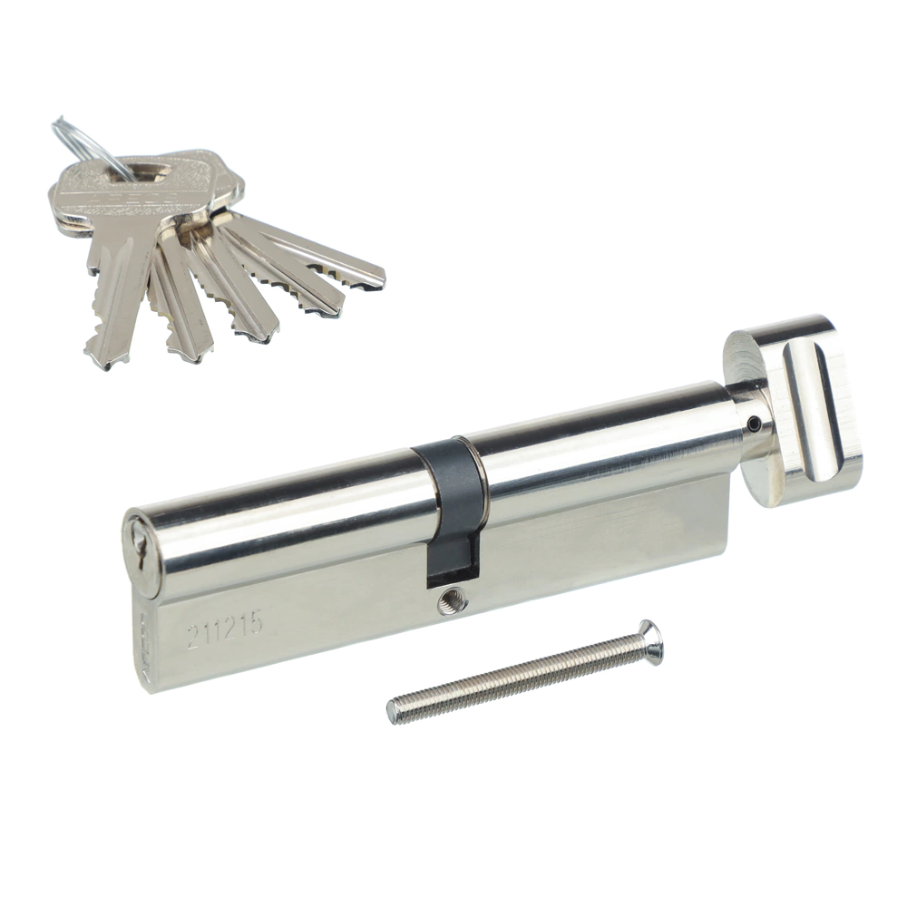 Цилиндр для замка APECS SC-M110 55х55 мм ключ-завертка никель