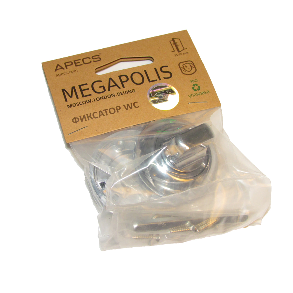 Дверные накладки с заверткой Megapolis хром