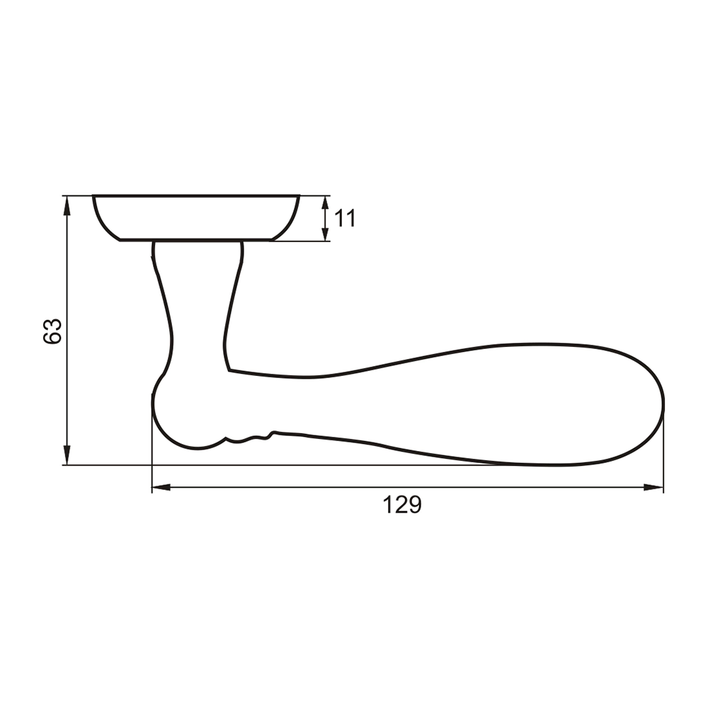 Дверные ручки RENZ Глория бронза матовая