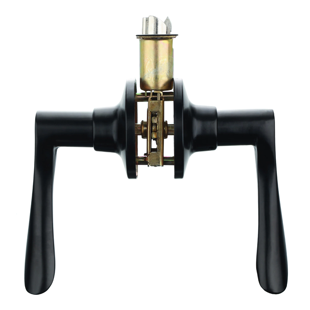 Комплект ручек с защелкой и заверткой FIXBERG 608 черный