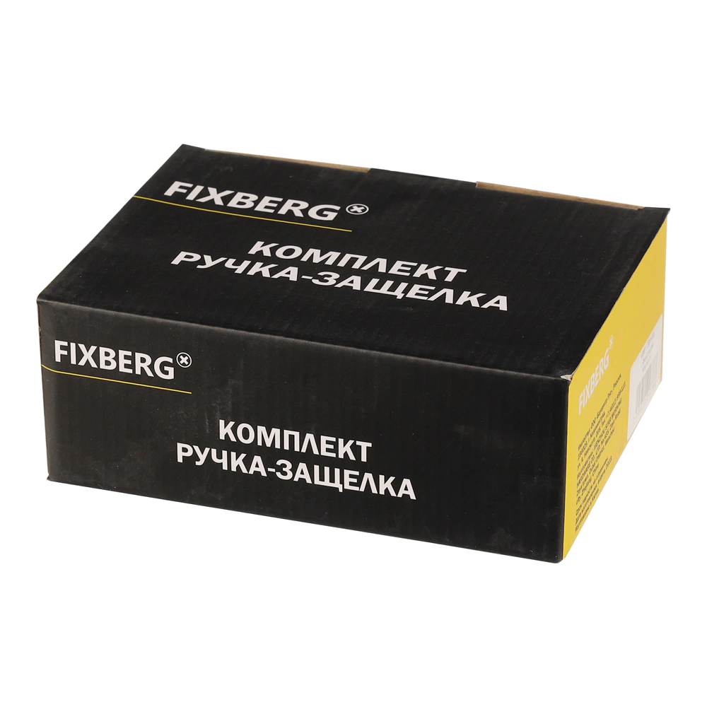 Комплект ручек с защелкой и заверткой FIXBERG 608 черный