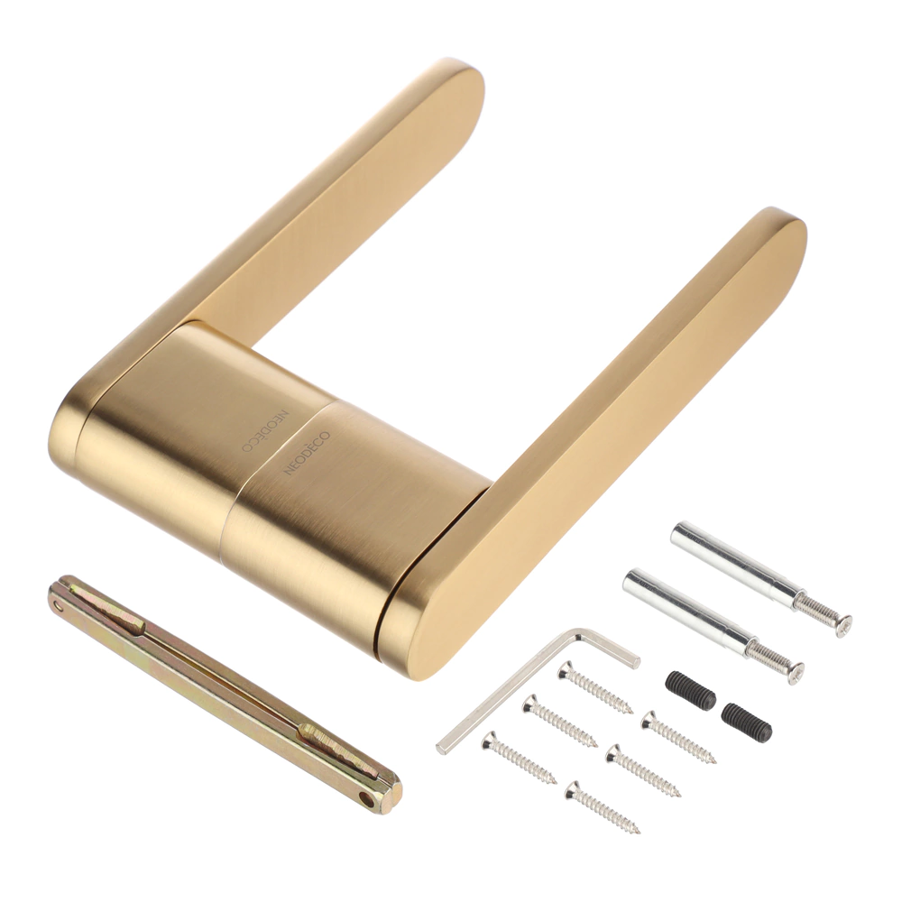 Дверные ручки NEODECO Provence Z сатинированное золото