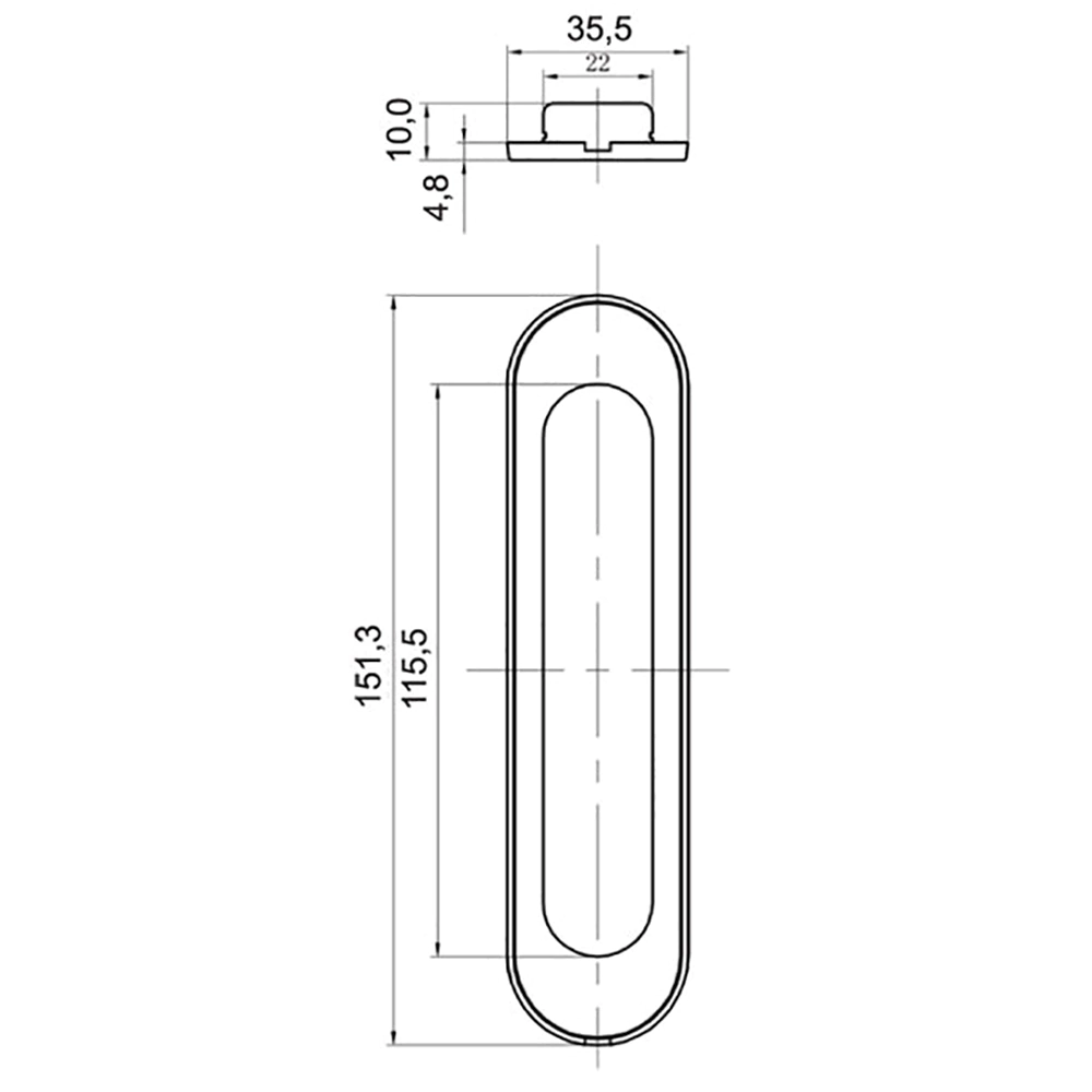 Ручки для раздвижных дверей TIXX 501 никель матовый