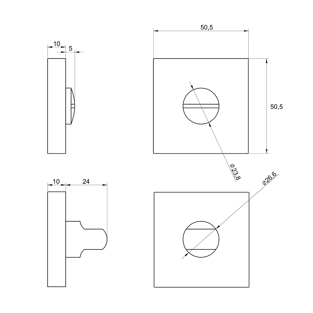 Дверные накладки с заверткой RENZ супербелые