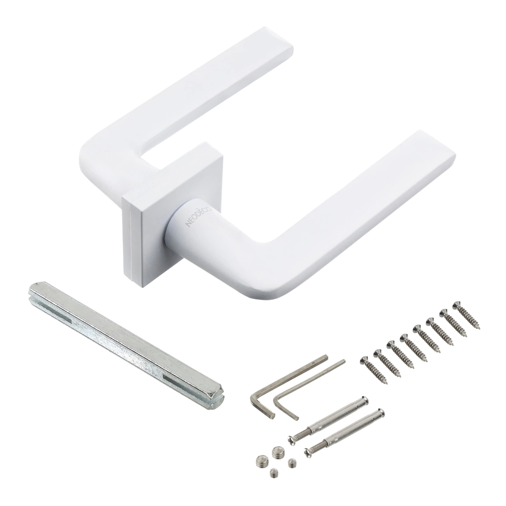 Дверные ручки NEODECO Earth EN белые матовые