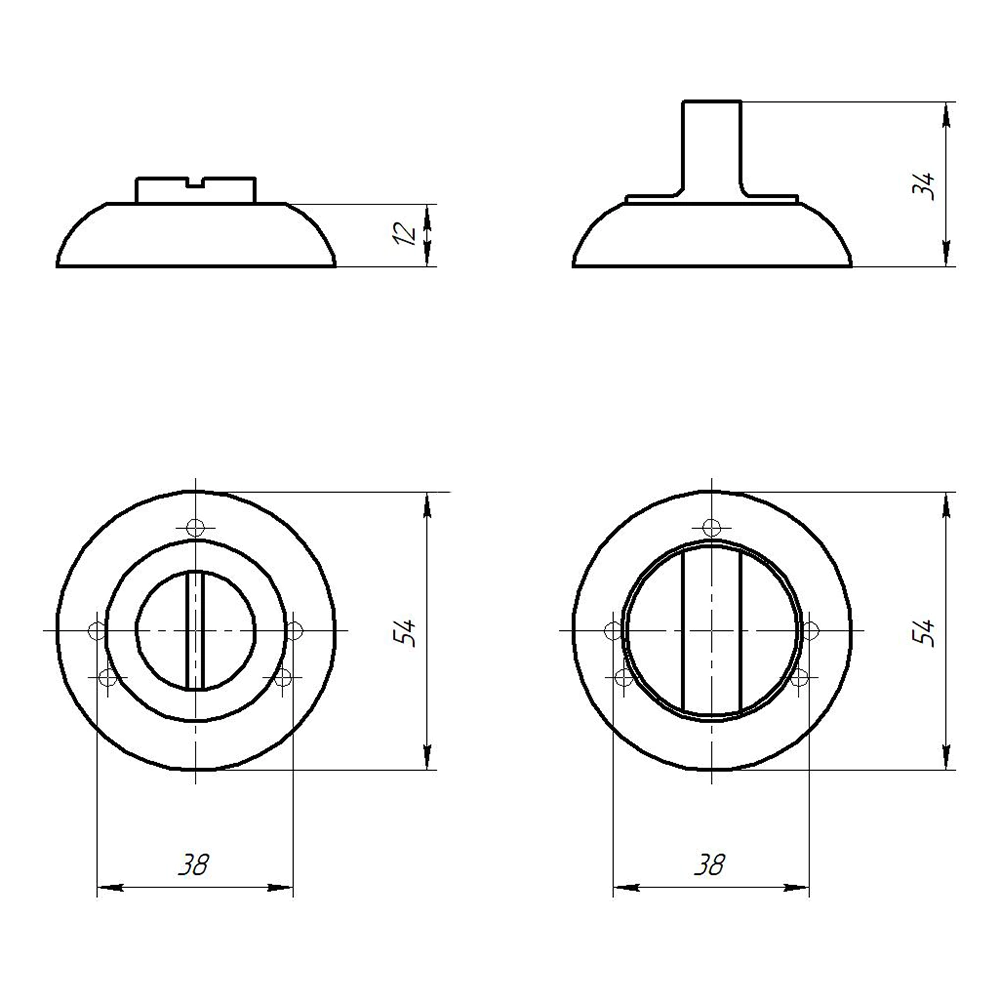 Дверные накладки с заверткой NEODECO хром