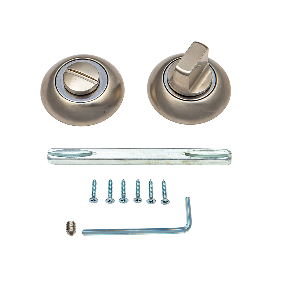 Дверные накладки с заверткой NEODECO никель матовый