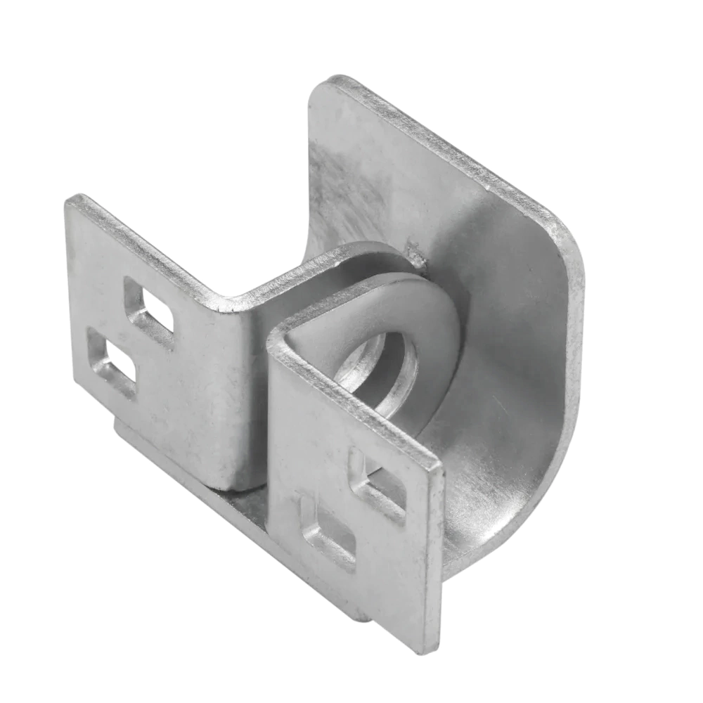 Проушина противосъемная 92х59 мм d20 мм левая оцинкованная сталь