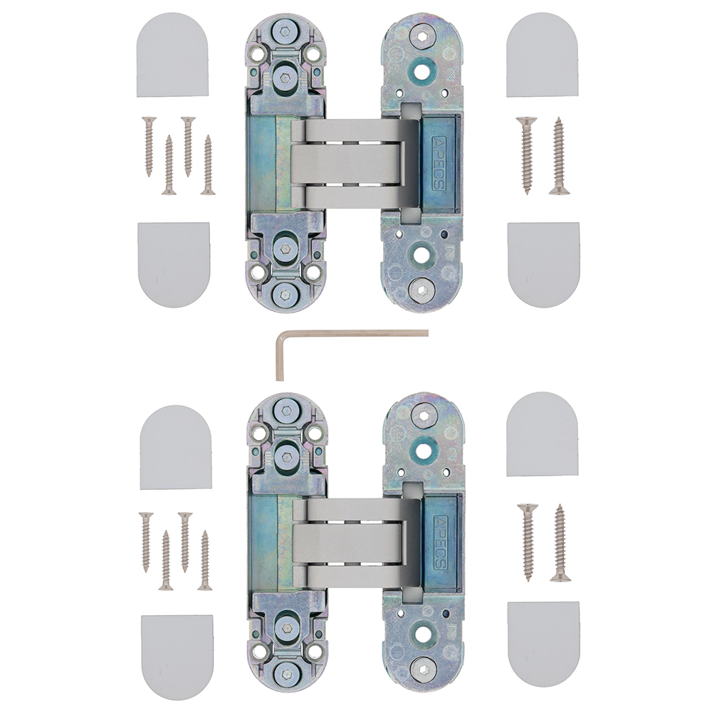 Петля врезная скрытой установки APECS 110х30 мм с 3D регулировкой хром матовый