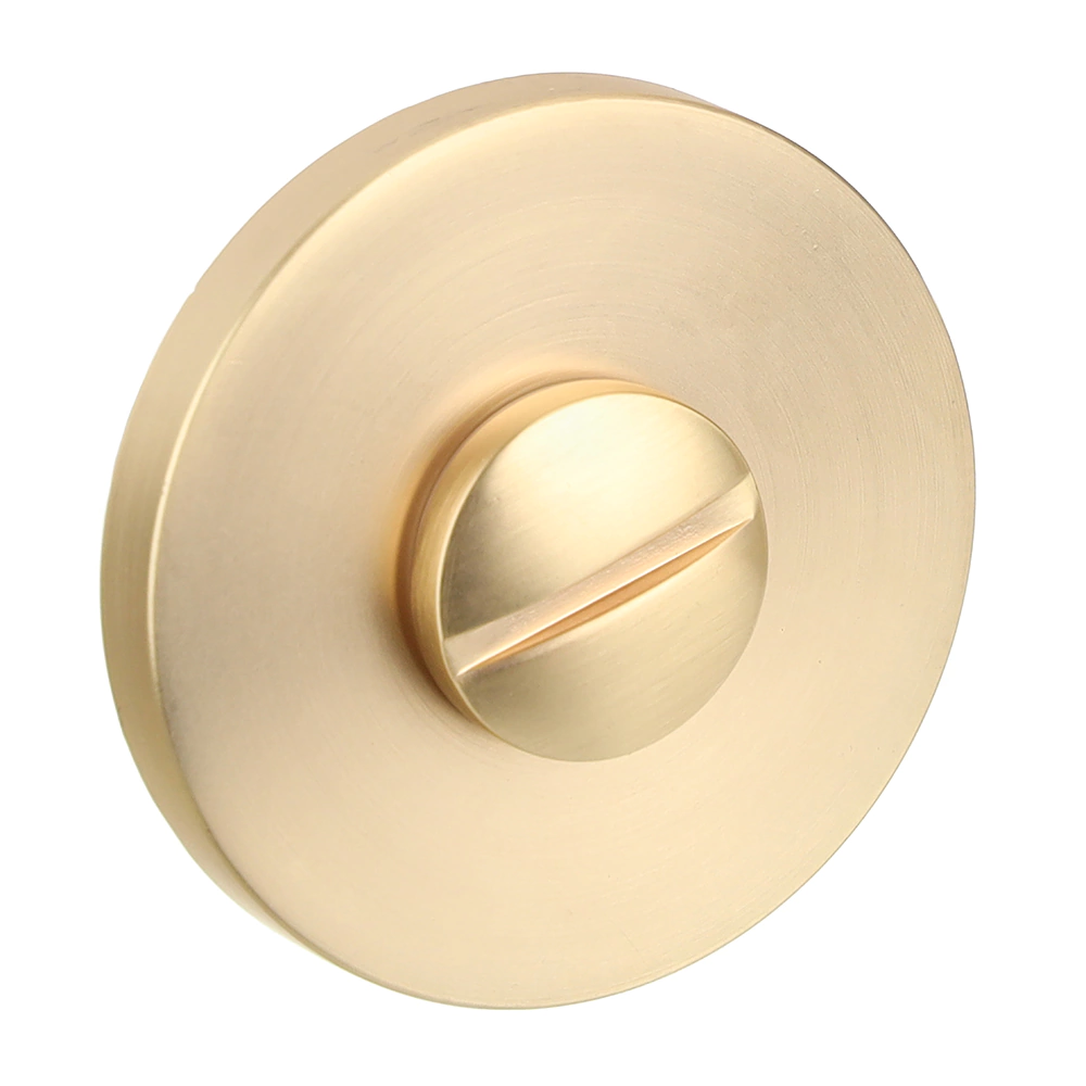 Дверные накладки с заверткой круглые Lokker EZ сатинированное золото