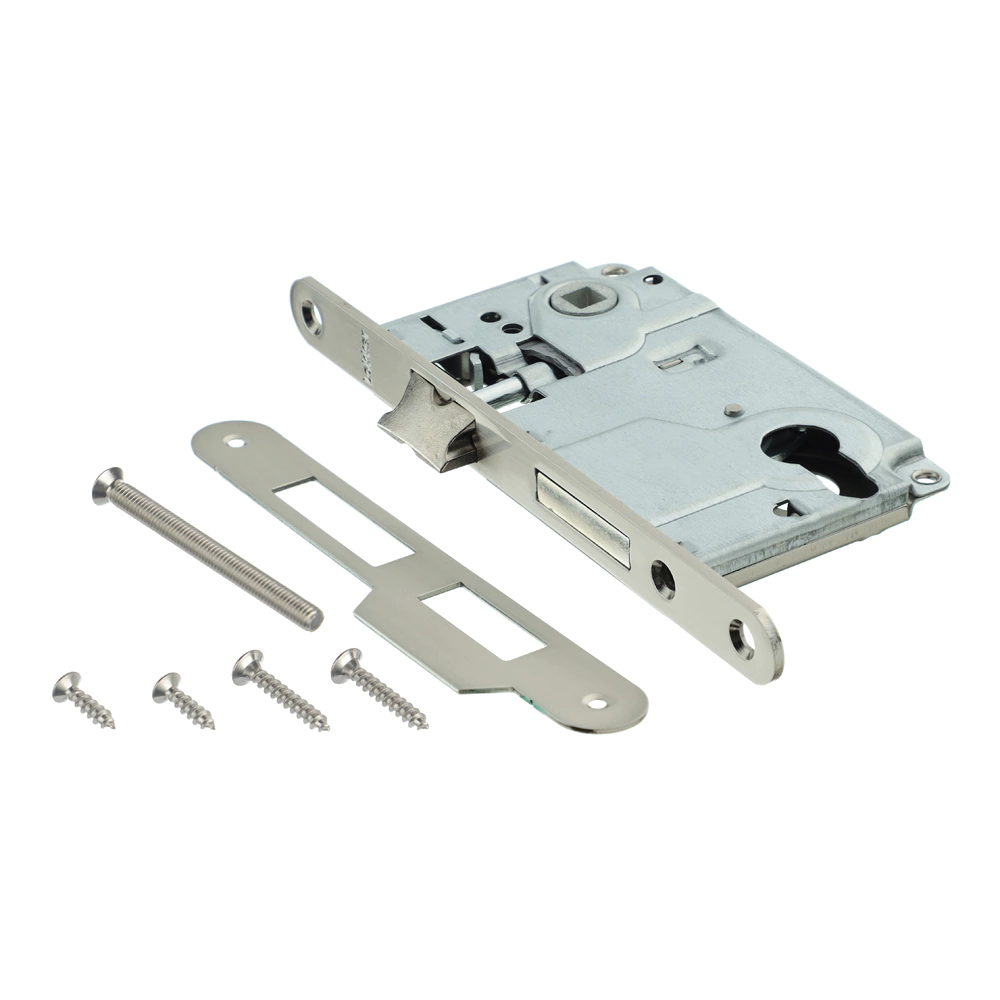 Защелка межкомнатная под вставку Lokker м/о 85 мм никель