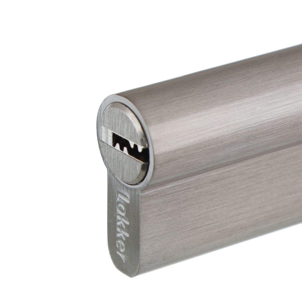 Цилиндр для замка 40х40 мм ключ-завертка Lokker латунь никель