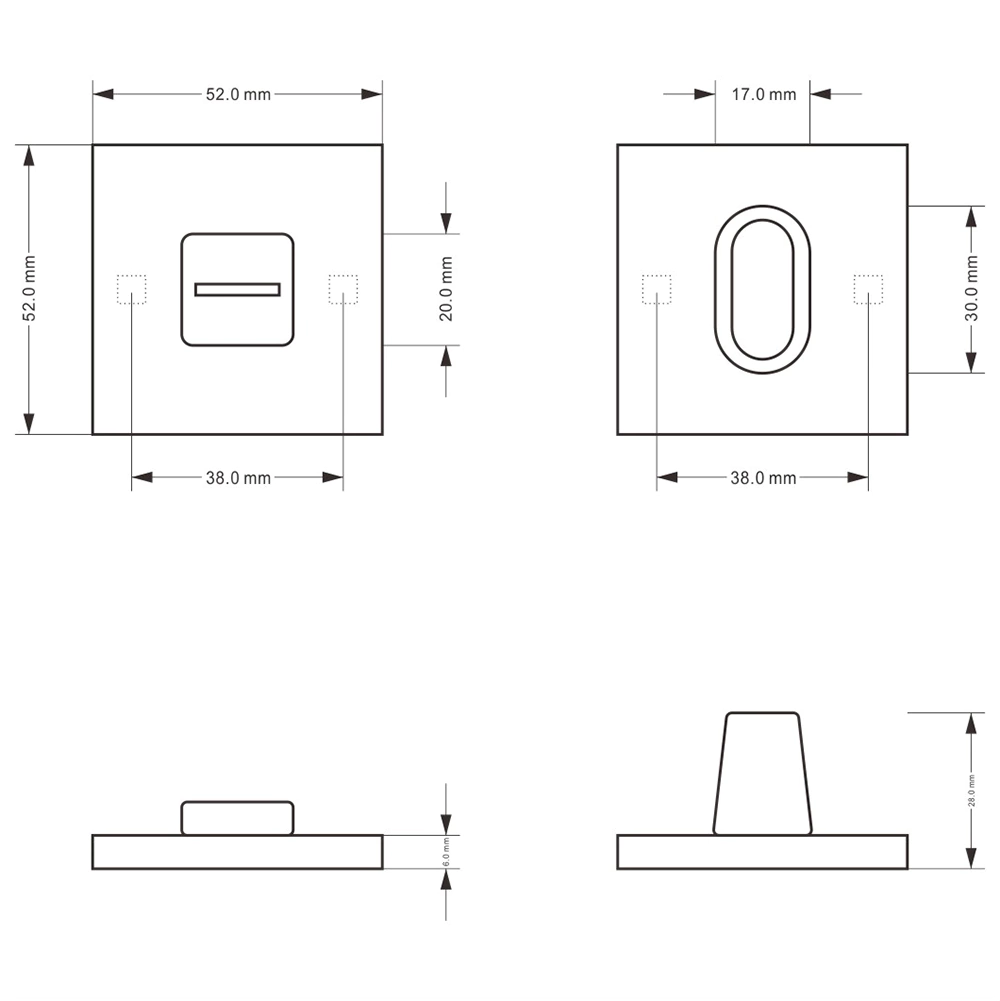 Дверные накладки с заверткой Lokker EN черные