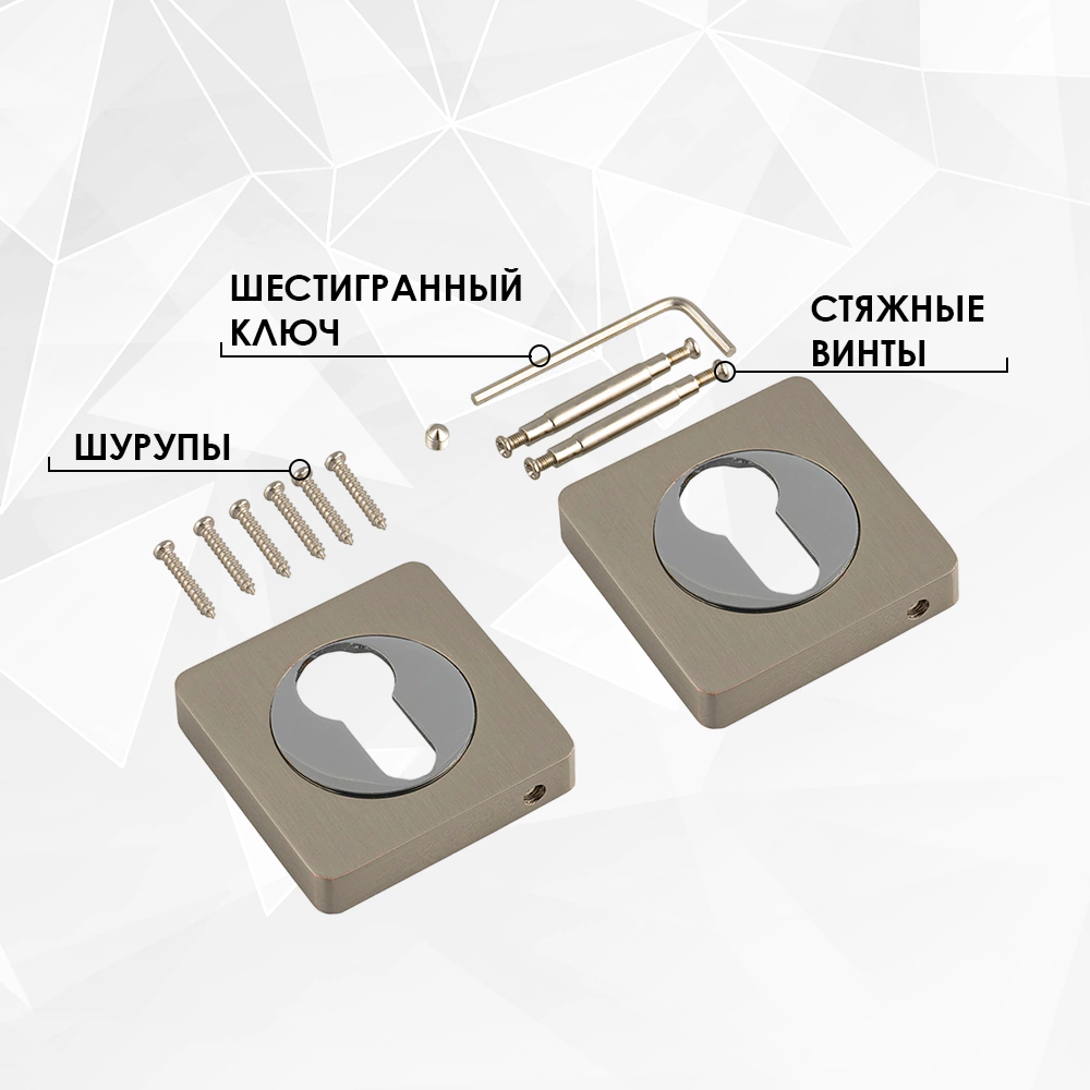 Дверные накладки под цилиндр Lokker EF никель