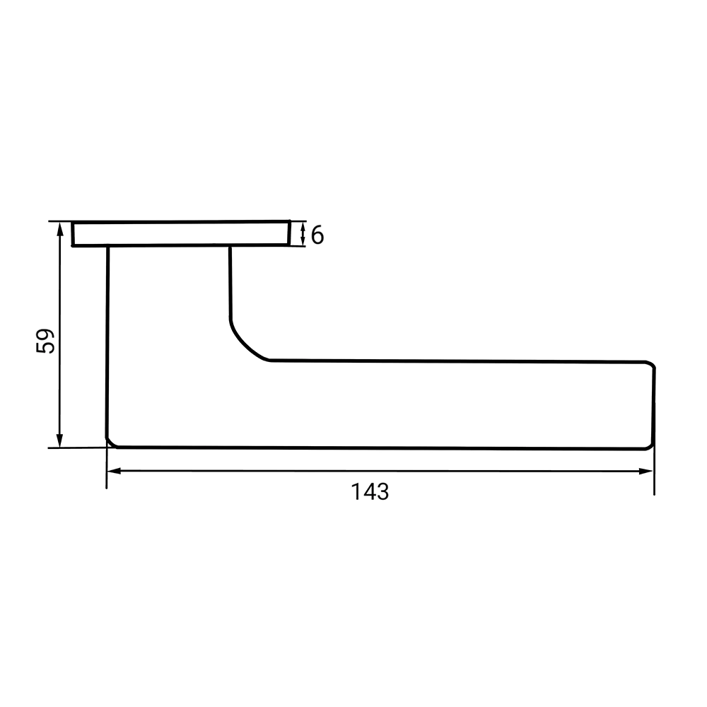 Дверные ручки РЕНЦ Латина 322-03 slim SSG сатинированное золото